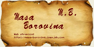 Maša Borovina vizit kartica